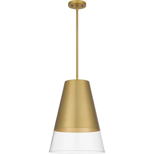 Brushed Gold One Light Pendant from the Peregrine Collection - Picture 1 of 6