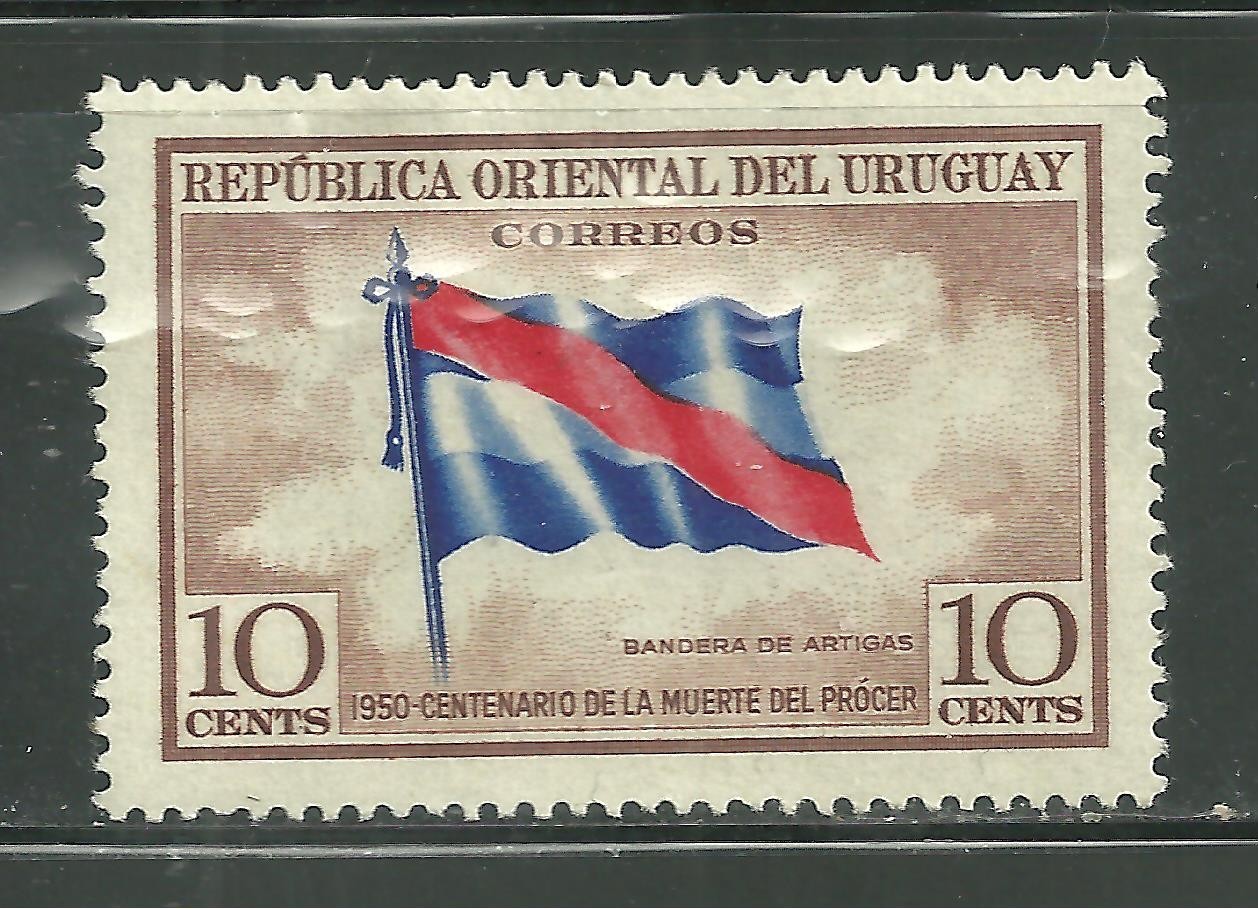 URUGUAY 593 MINT LIGHT HINGE ARTIGAS FLAG