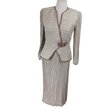 VINTAGE TALBOTS SPECIAL OCCASION 2 PIECE SET BLAZER/SKIRT SIZE 12