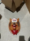Vintage 1987 COORS Light Beer Wolf 3-D Face Bar Pub Sign Man Cave Decor