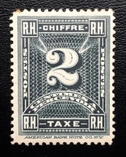 HAITI RENENUE TAX STAMP 1898, ISSUED IN USA, MH, OG
