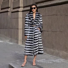 Winter Women's Luxury Real Mink Fur Rabbit Fur New Long Young Fur Thicken Coat