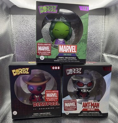 Funko Dorbz Marvel Collector Corps Deadpool 88, She-Hulk 178 & Ant-Man 179 Set