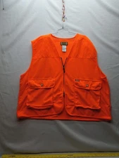 Sports Afield Hunting Vest Mens XXL Blaze Safety Orange Full Zip Outdoors