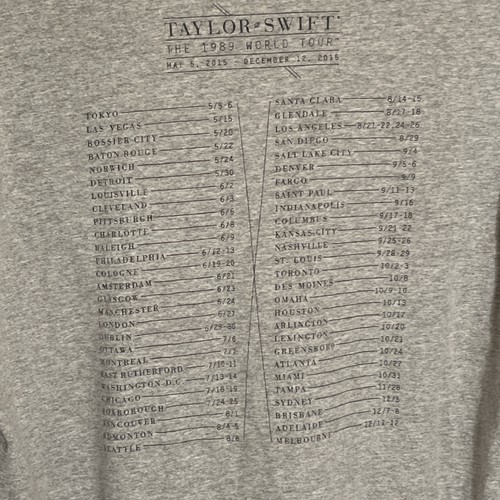 Taylor Swift The 1989 World Tour Long Sleeve Shirt - Med Gildan Concert Swifties - Picture 4 of 5