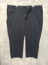 Oak Hill Pants Mens 48x28 Blue Chino Tech Straight Fit Flat Front High Rise