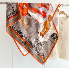 Square Shawl  53" 70% Cashmere 30% Silk Scarf Bandanna Large Wrap Double Face