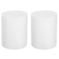 Round Foam Cake Dummy, 4"x 5" White Fake Cake Circles Dummies, 2Pcs