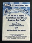 STEPHEN CURRY /10 GOLD CHROME AUTO AUTOGRAPH 2025-26 TOPPS SIGNATURE CLASS 2026