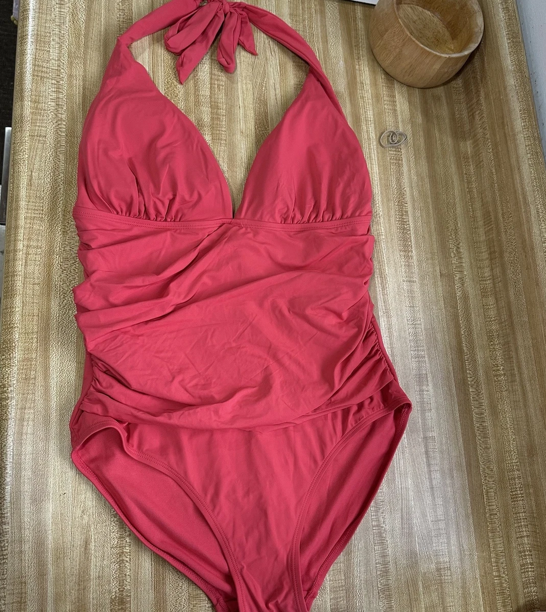 Maillot De Bain Une Pièce Anne Cole – Fleuri Torsadé Bandeau – Taille 12 – Neuf Avec Défaut
