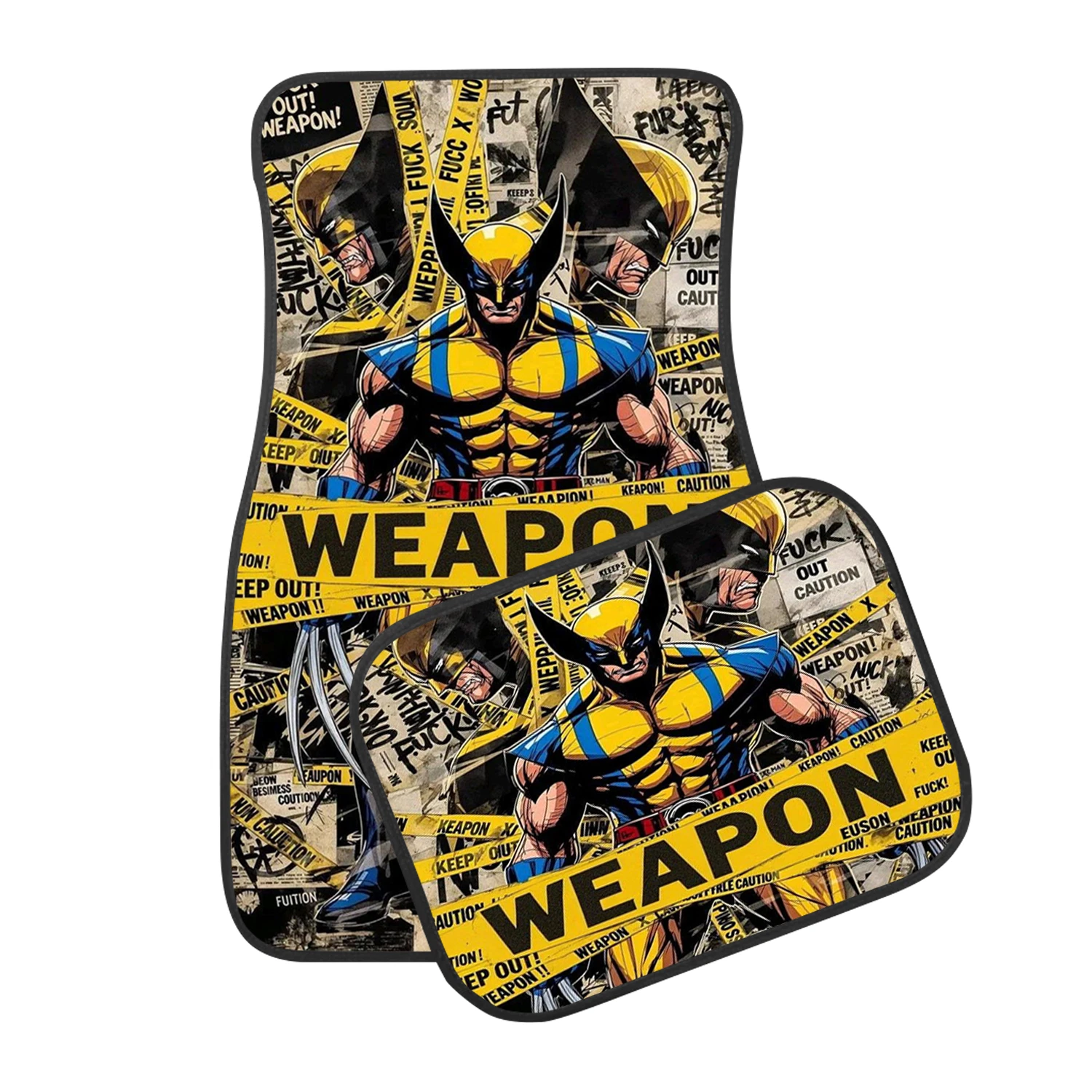 Wolverine Car Floor Mats - Marvel Comic Auto Accessories for Car Interior Decor