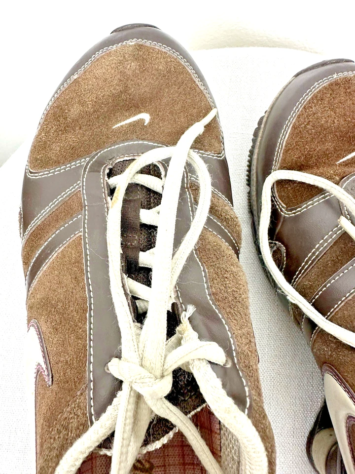 NIKE SHOX Mujer’s 8 Cordones Marrón Gamuza Ropa de Calle Tenis Zapatos Foto 4 de 4