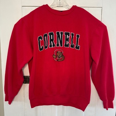 Vintage Cornell University Bear Crewneck Sweatshirt Size Medium Red Colosseum NY