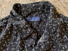 Tuscano Koszula męska Rayon Geometryczny nadruk || Rozmiar XL Slim Fit