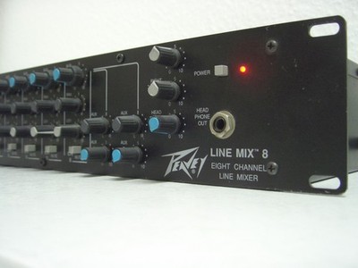 Peavey Line Mix 8 - 8-Kanal-Line-Mixer mit Netzteil