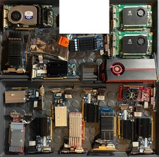 LOTTO di 19 Schede Video Vintage per PC Desktop Assortite - Non Testate