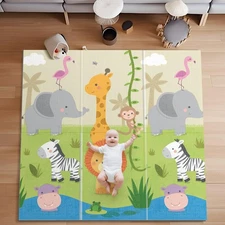 UANLAUO Play Mats for Babies and Toddlers, Baby Mat for Floor 59x59 Playpen M...