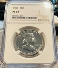 1961 FRANKLIN PROOF HALF DOLLAR NGC PR67 Free Shipping! #78
