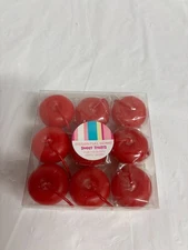 Essential Home Set of 9 Marachino Cherry Candles 1.25" NEW