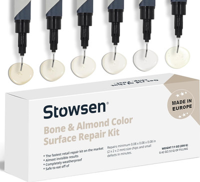 Stowsen Bone & Almond Color Surface Repair Kit - Fix Chips & Defects in Minutes