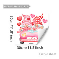 Love themed heart shaped window decal static cling PVC for mirrors doors