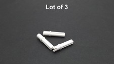 Lego 2L Technic Axle with Pin without Friction Ridges White Lot of 3