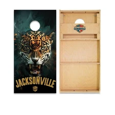 WSOC Cornhole Boards Jacksonville Regulation Size Outdoor Game Premium