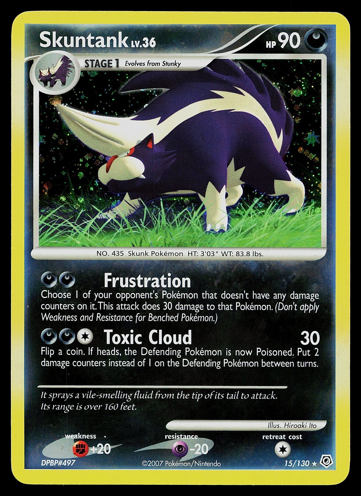 Pokemon Card - Skuntank Diamond and Pearl 15/130 Holo Rare