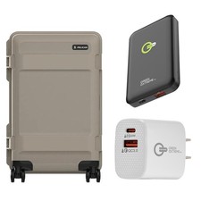 Pelican ATX 22" Waterproof Wheeled Carry-On Hard Travel Case Sand with Green Ext