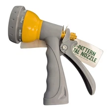 NEW Expert Gardener Heavy Duty 8-Pattern Metal Spray Watering Nozzle Hose