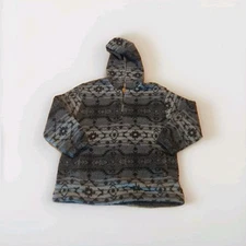 Koolaburra by UGG Brushed Back Sherpa Hoodie Pullover Womens 1X Black Gray