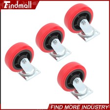 Findmall 4 Pack 6 Inch Polyurethane Heavy Duty Swivel Caster Wheels 4000Lbs