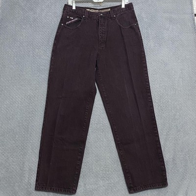 90s Paco Jeans Mens 34x29 Fit 32x29 Baggy Purple Dark Wash Denim Skater Vtg