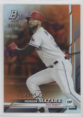 2019 Bowman Platinum Wal-Mart Orange Foil 9/25 Nomar Mazara #70 12w4
