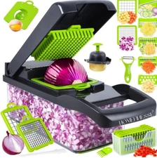 8 Blade Vegetable Chopper Pro Series Multi-Function Onion Dicer Slicer Cutter