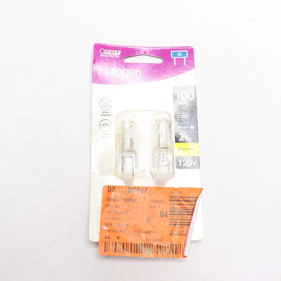 (2-Pk) Feit Electric Light Bulb Dimmable Bright White 100W BPQ100/G8/2/HDRP - Image 3 of 4