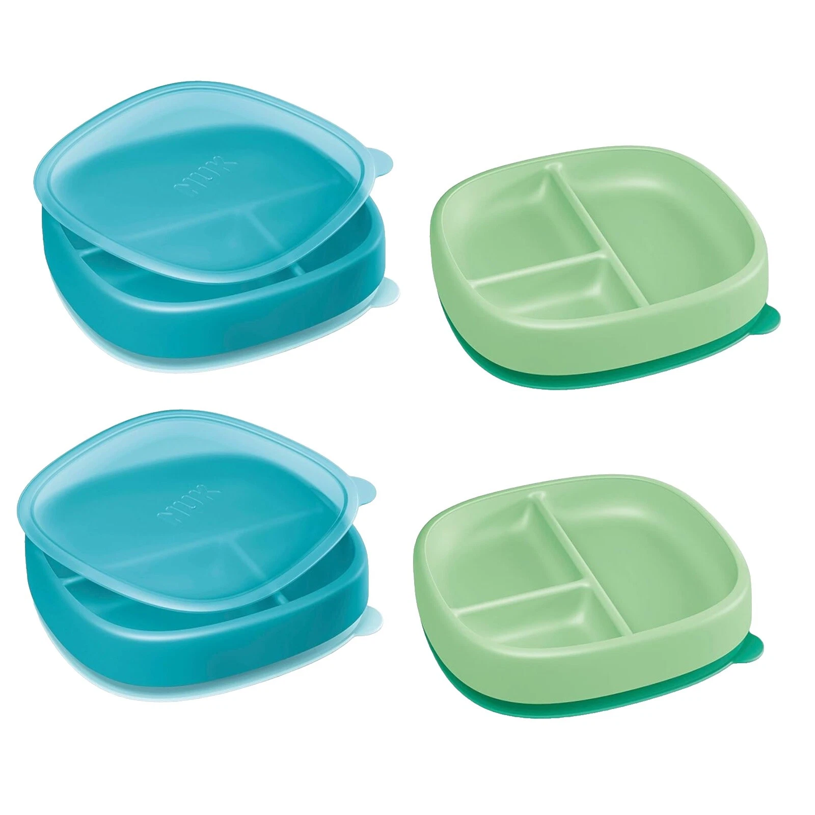 NUK Plato de bebé de plástico libre de BPA establece