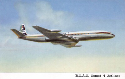 Airline Postcard       B.O.A.C. Comet 4 Jetliner