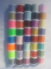 40 Coats & Clark All Purpose Thread Lot~135 Yd ea~Polyester~Various Colors~Neons