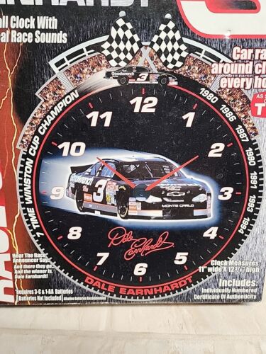 Nuevo en caja De colección Emson Oficial NASCAR #3 Dale Earnhardt Sr. Reloj de pared de cuarzo Racing 3D - Imagen 3 de 18