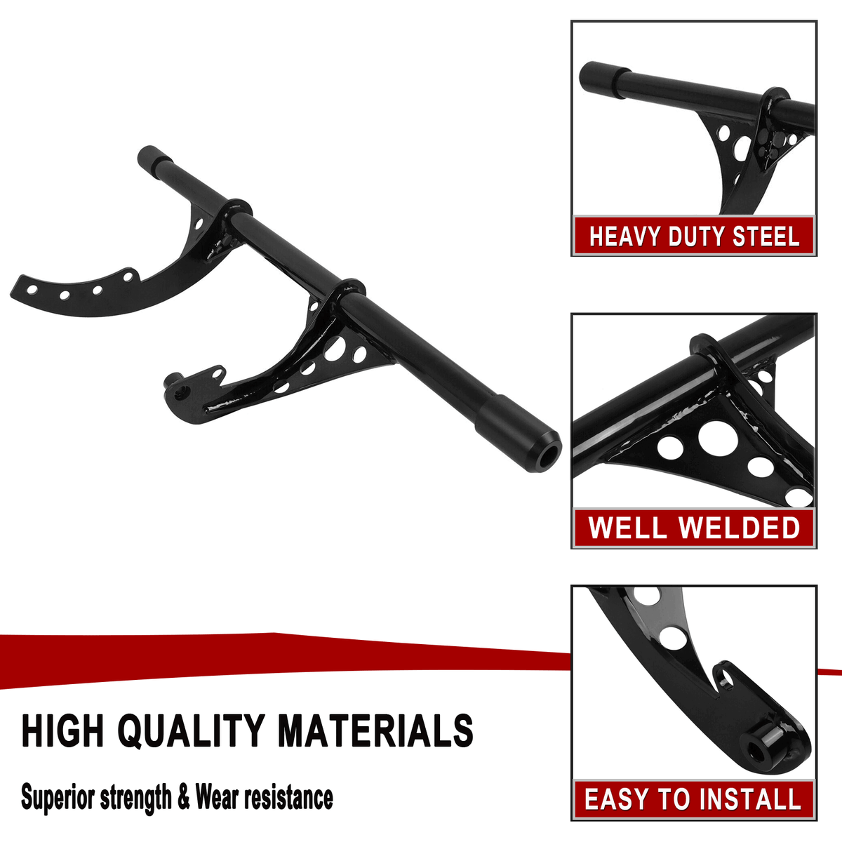 Black Engine Guard Crash Bar for 2018-2024 Harley Softail Street