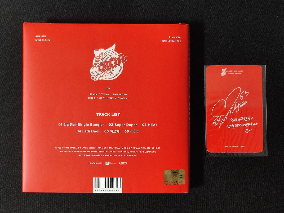 K-POP・アジア AOA kpop hand signed album kpop AOA [Bingle Bangle] Fan Sign Event Real Hand Signed Album
