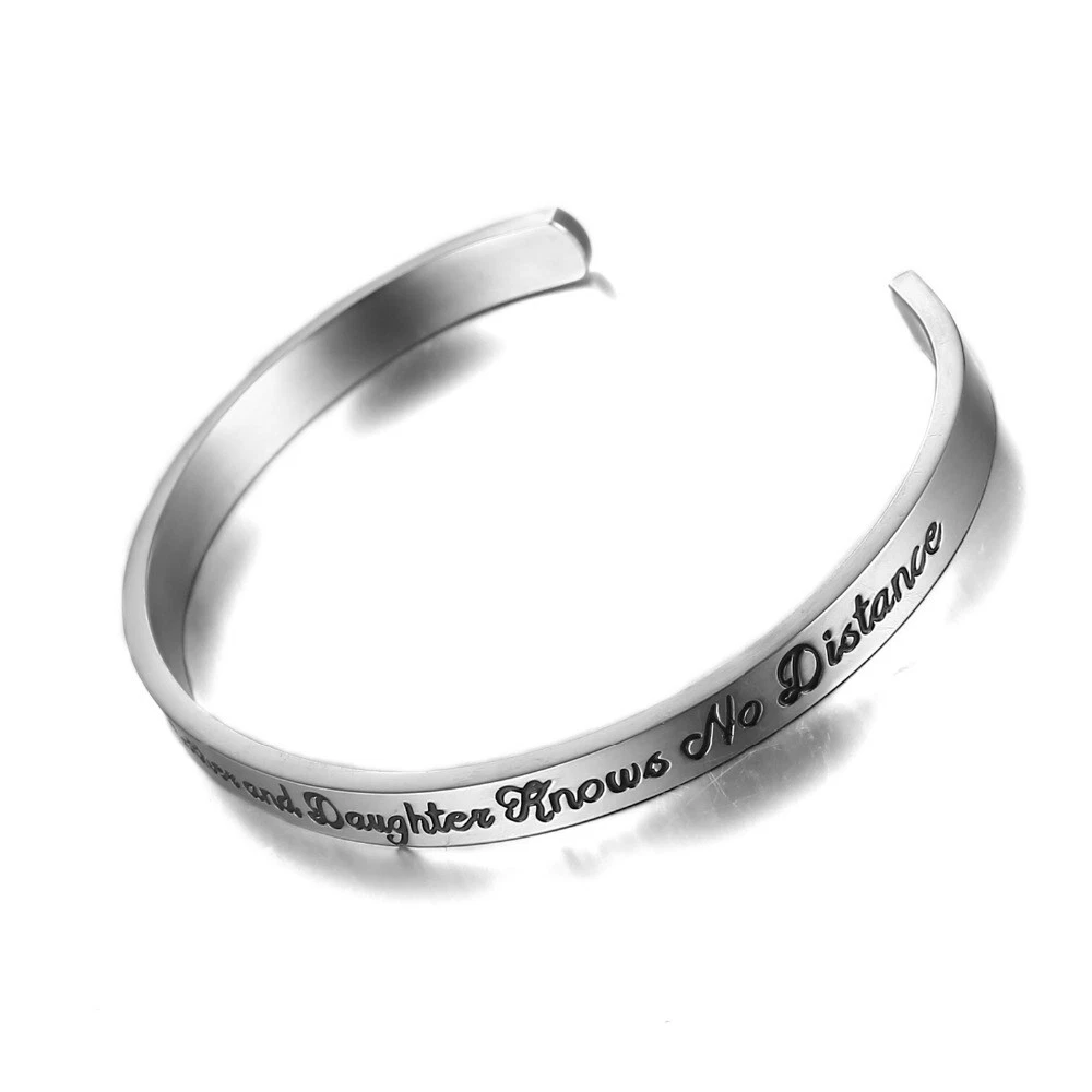 NEW Inscribed Bangel Bracelet Stainless Steel Engraved Jewelry