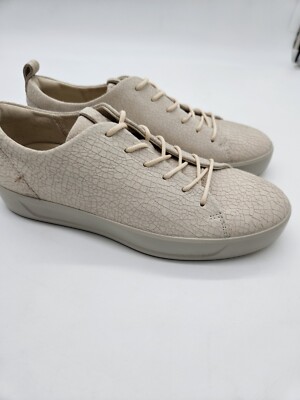 NEW ECCO size 6,  SOFT 8 BEIGE CRACKED LEATHER,  EU 37