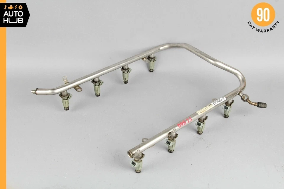 Рельса топливной форсунки 00-06 Mercedes R230 SL500 CLK430 E500 с форсунками изготовитель оборудования - Изображение 4 из 4