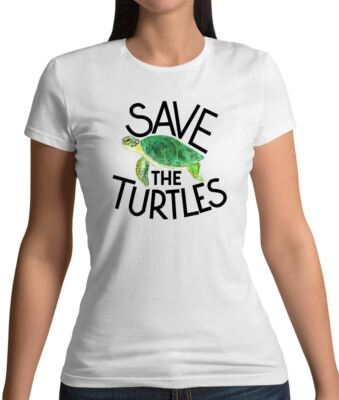 Save The Turtles - Damen T-Shirt - Öko Erde Planet Meer Ozean Tier Planeten