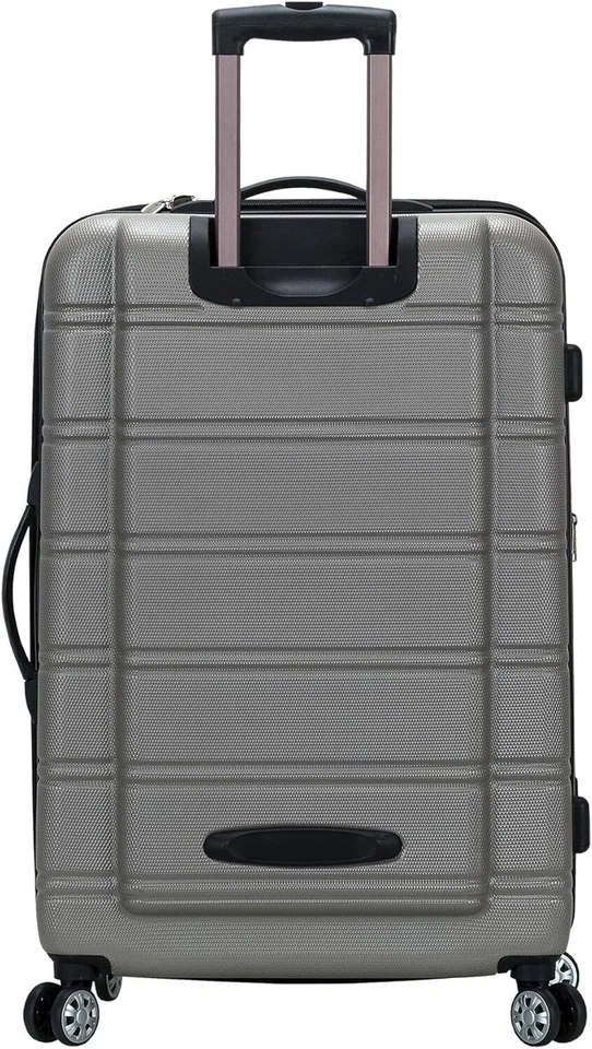 Juego de equipaje Rockland expandible rígido giratorio 3 piezas 20/24/28 plateado Foto 3 de 4