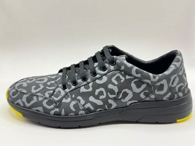 Gucci Men's Gray Reflex Leopard Print Running Sneakers Size 6   375083
