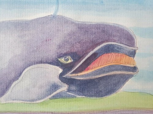 Folio Of 5 Vintage Whaling Watercolor Paintings - Picture 11 of 11