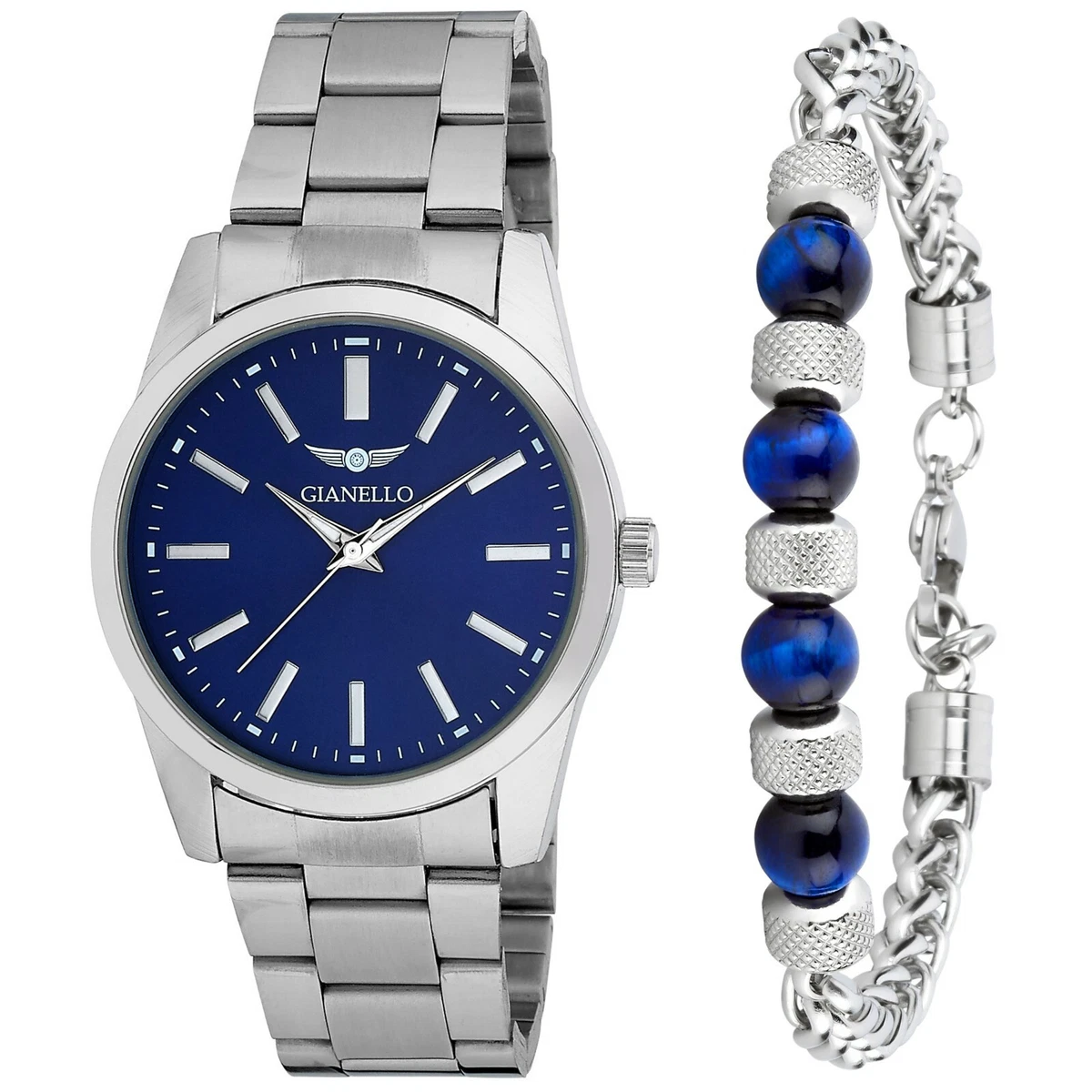 Gianello Men s Watch and Jewelry Sets Watch Bracelet Combo